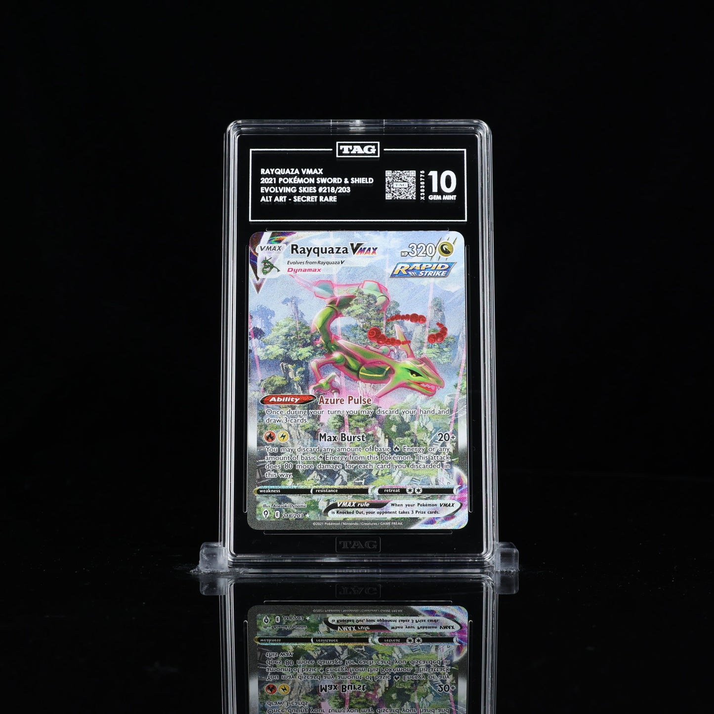 Rayquaza VMAX SR 218/203 TAG 10